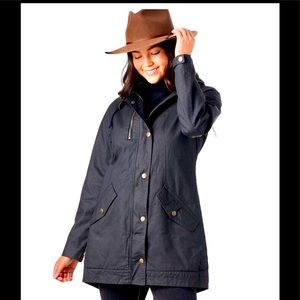 Kavu black canvas plaid lined coat